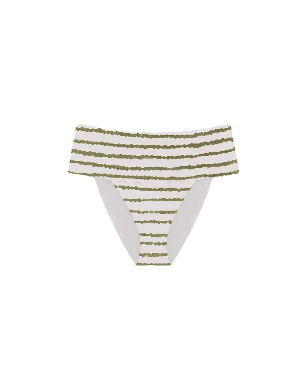 Striped women swimwear with a classic pattern for a timeless beach lookJessica Hot Pant Bottom - Borea