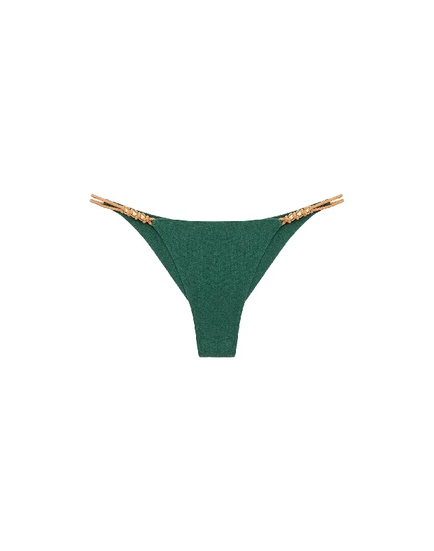 Metallic women swimwear with a shiny finish for a glamorous poolside lookPaige Detail Bottom - Jasper