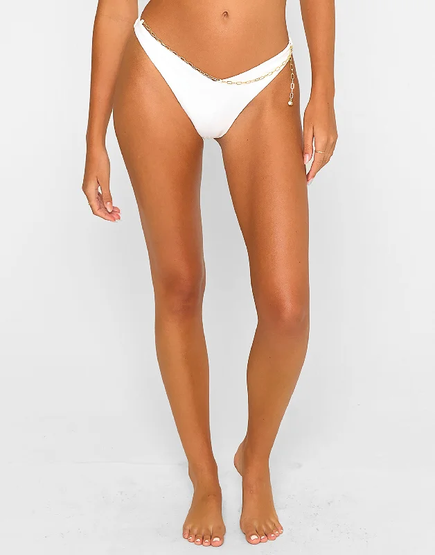 Sports women swimwear for high - intensity water activities like swimming lapsSerena Tango Bottom - White