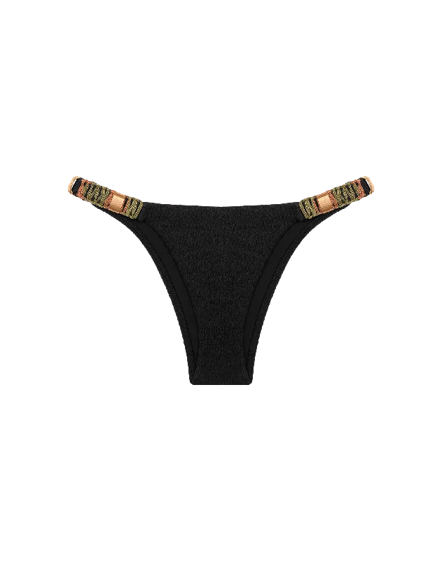 Sustainable women swimwear made from recycled materials for eco - conscious beachgoersFirenze Sally Fany Bottom - Black