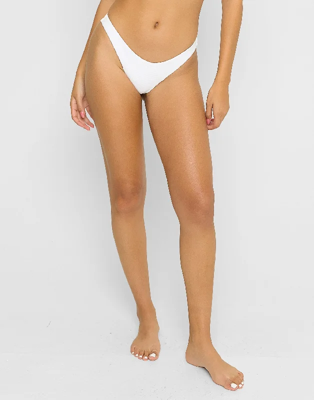 Lace - trimmed women swimwear for an elegant and romantic touchSydney Tango Bottom - White Rib