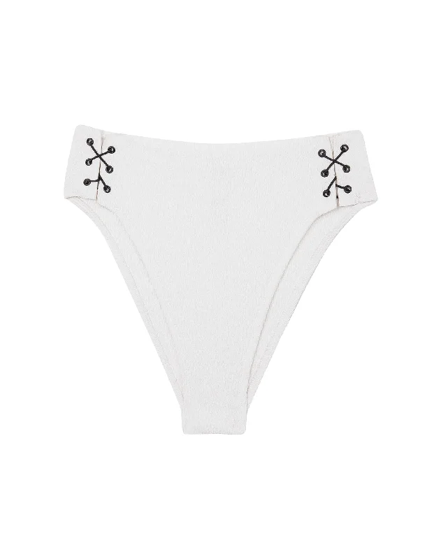 Plus - size women swimwear with full - coverage bottoms for comfort and confidenceFirenze Blair Gigi Hot Pant Bottom - White