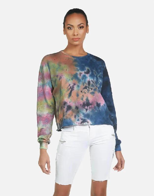 Printed Graphic Women Long Sleeve Top with a Bold StatementTravis Midnight Candy