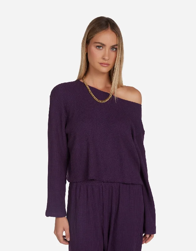 Wrap - Style Women Long Sleeve Top for a Versatile FitRolando Deep Amethyst