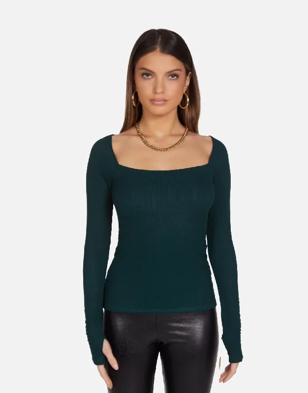 Plus Size Women Long Sleeve Top for a Flattering and Comfortable FitKaleb Evergreen