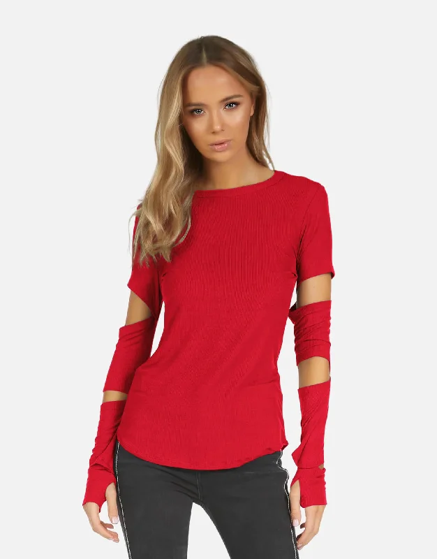 Thermal Women Long Sleeve Top for Extra Warmth in WinterGranger Candy Red