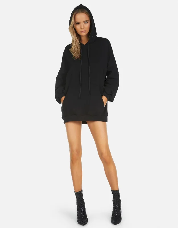 Plus Size Women Long Sleeve Top for a Flattering and Comfortable FitBrayden Pullover Hoodie Dress