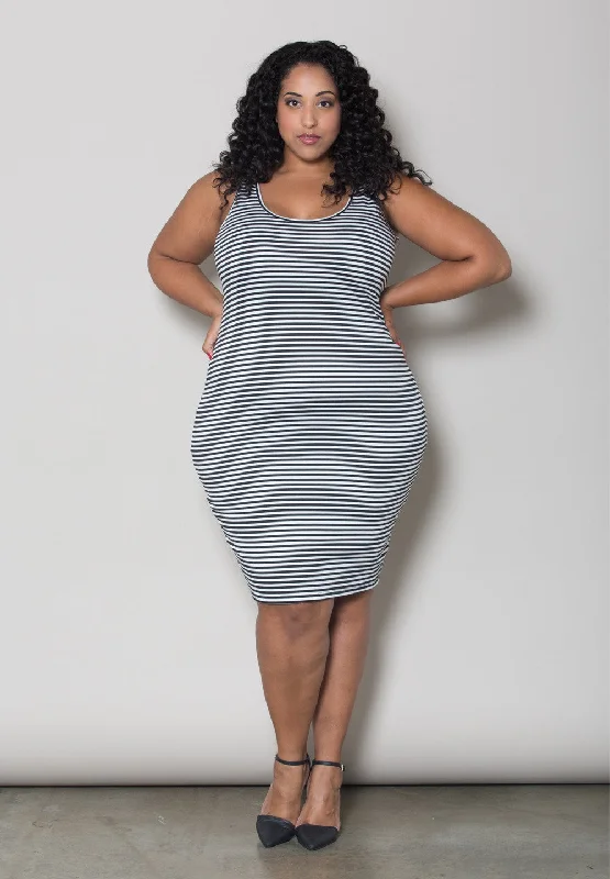 Ribbed Women Long Sleeve Top with a Textured AppealPaula Tank Dress