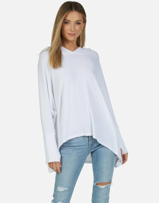 Pocket - Equipped Women Long Sleeve Top for Added FunctionalityDash Oversized Hoodie White