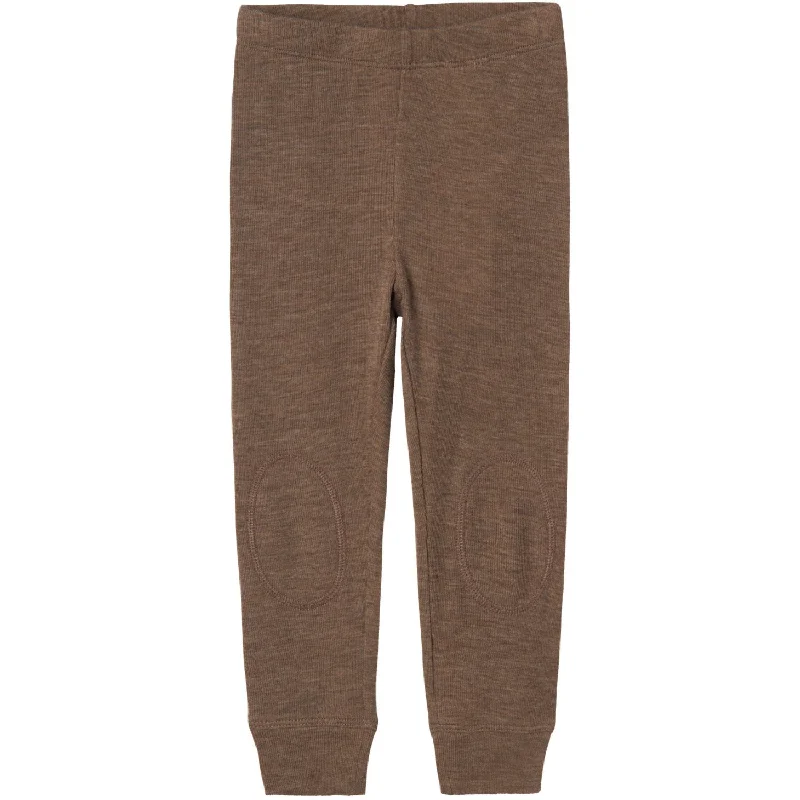 Name It Walnut Wossa Uld/Silke Rib Leggings