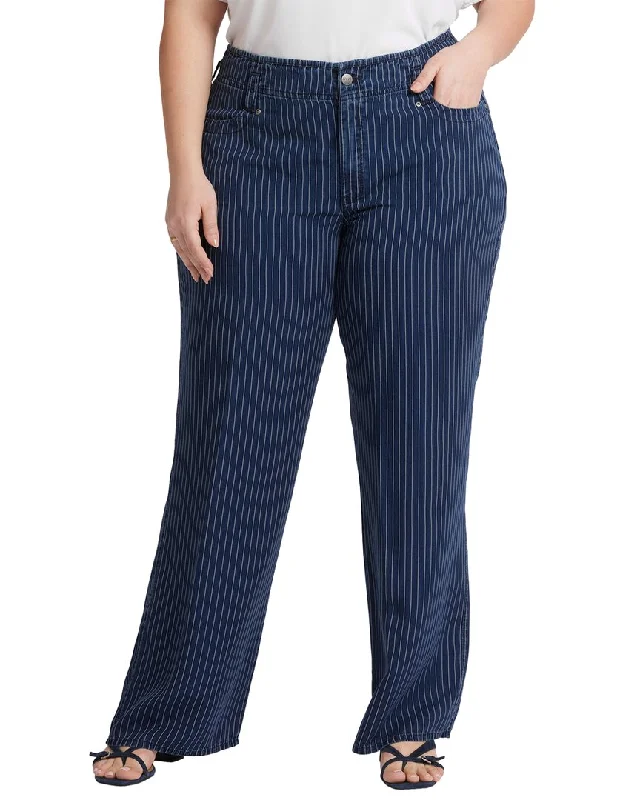 NYDJ Plus Teresa Dark Ocean Wide Leg Jean