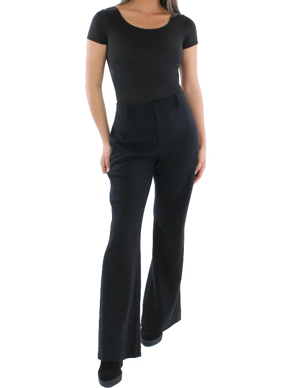 Womens Slim Work Wear Flared Pants