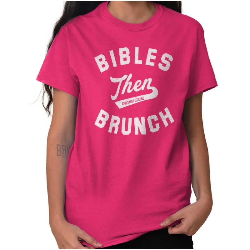 Puff Sleeve Women T Shirt for a Fashion - Forward LookBibles Then Brunch T Shirt