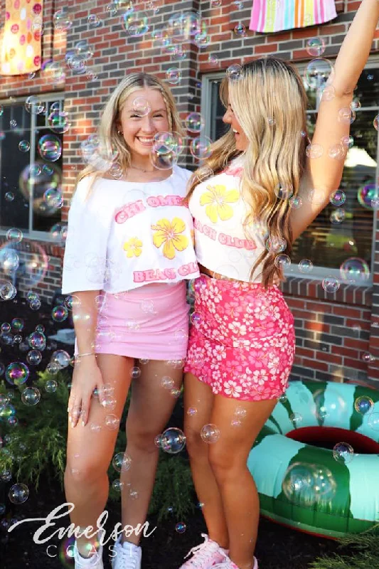 Striped Women T Shirt in a Classic PatternChi Omega Beach Club Bid Day Tee