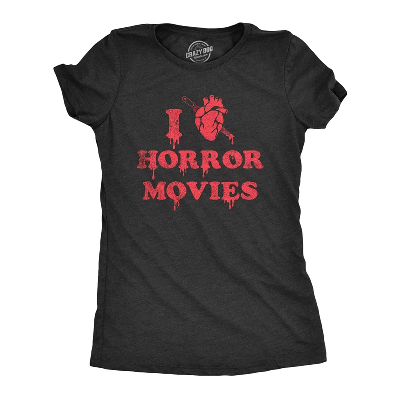 Puff Sleeve Women T Shirt for a Fashion - Forward LookI Heart Horror Movies Women's T Shirt