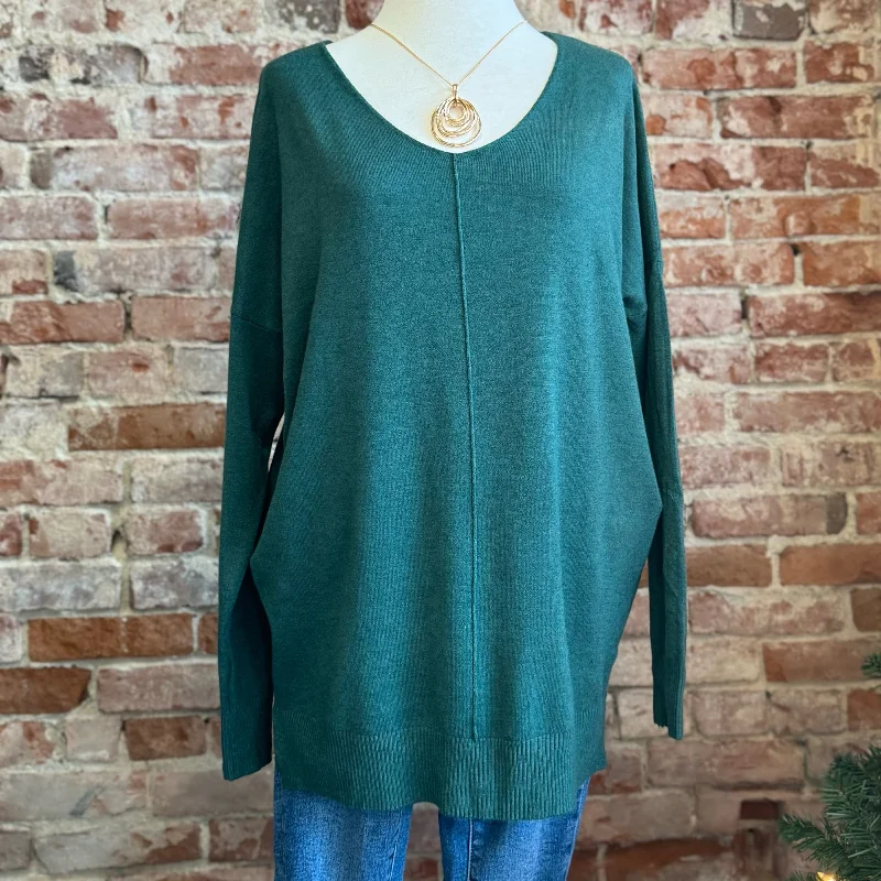 Color - Blocked Women Sweater for a Bold Fashion StatementKeep Shining Long Sleeve Sweater Hunter Green