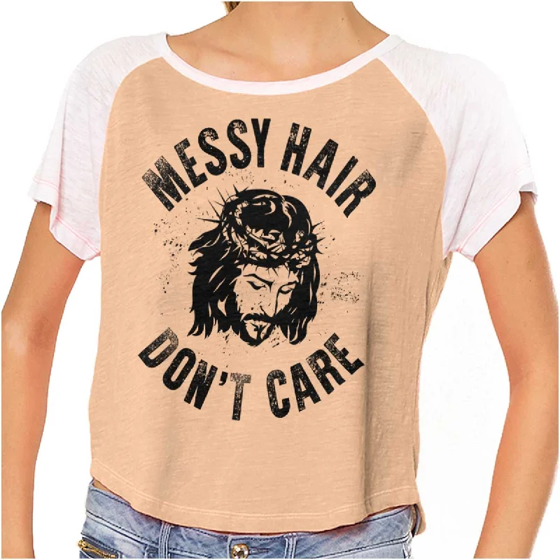 Organic Cotton Women T Shirt for Eco - Conscious WearersMessy Hair Jesus Vintage T Shirts