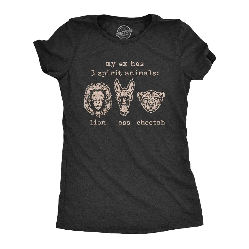 Puff Sleeve Women T Shirt for a Fashion - Forward LookMy Wife Has 3 Spirit Animals Lion Ass Cheetah Women's T Shirt