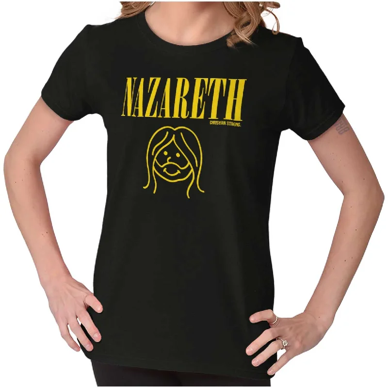 Sequined Women T Shirt for a Sparkly Night OutNazareth Christian Rock Ladies T Shirt