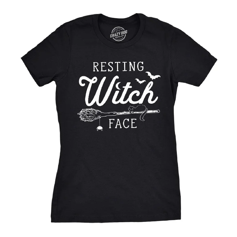 Sheer Women T Shirt for a Stylish and Alluring LookResting Witch Face Broomstick Women's T Shirt