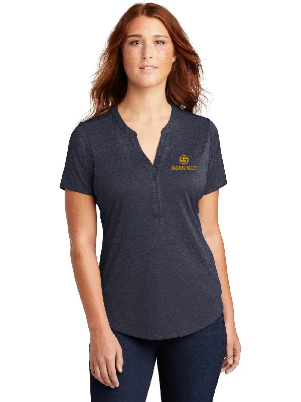 Sheer Women T Shirt for a Stylish and Alluring LookSport-Tek Ladies Endeavor Henley