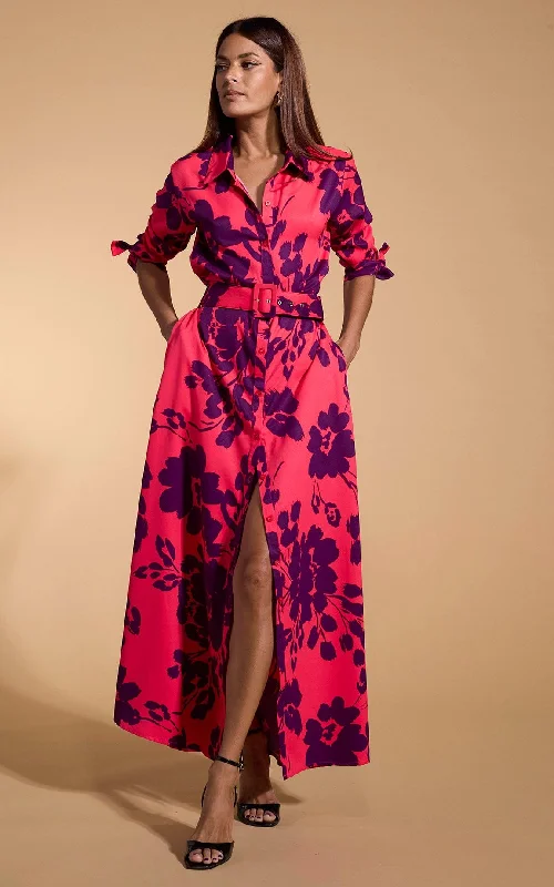 Sheath Women Dress with a Tailored Fit for a Professional LookDove Dress In Plum Floral Leopard