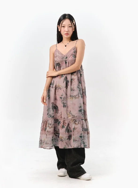 Shift Women Dress with a Simple and Classic Design for Everyday WearFloral Sleeveless Maxi Dress IS301