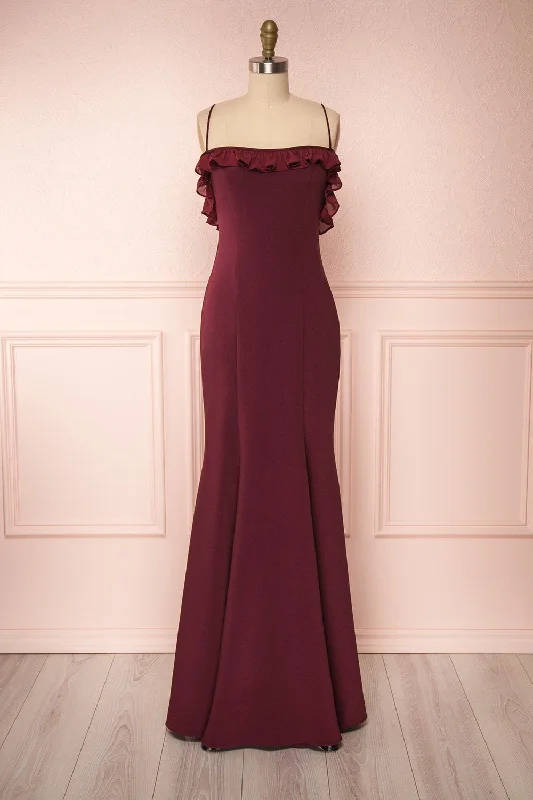 Backless Women Dress for a Sexy and Alluring Look at Evening EventsSasha Burgundy | Mermaid Dress