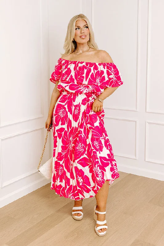 Ball Gown Women Dress with a Full Skirt for a Princess - like LookSt. Augustine Stroll Floral Midi Curves