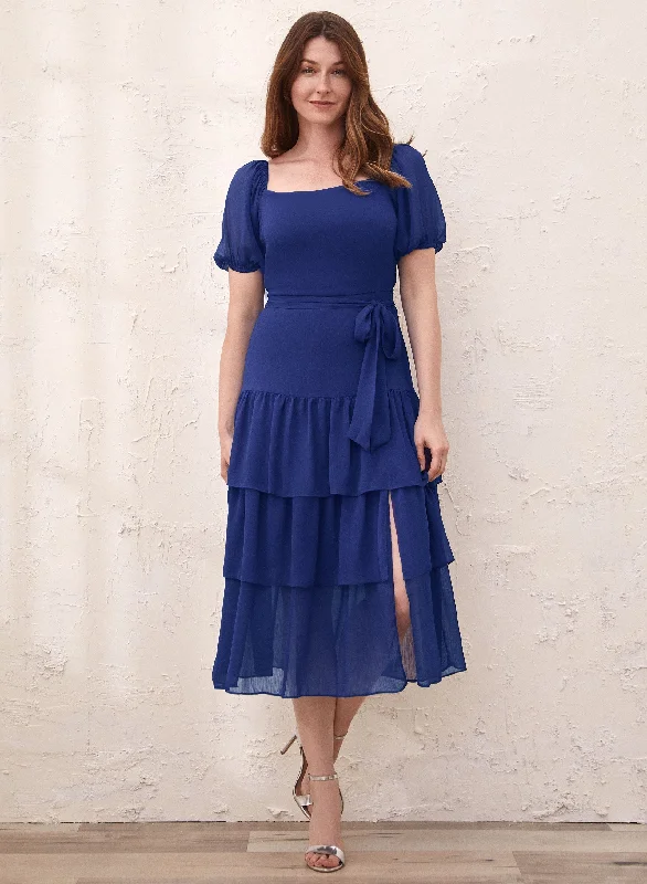 Off - the - Shoulder Women Dress for a Romantic and Feminine LookTiered Puff Sleeve Dress