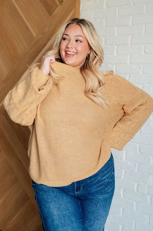 button down women cardigan with vintage buttonsBubbly Personality Bubble Sleeve Sweater in Wheat