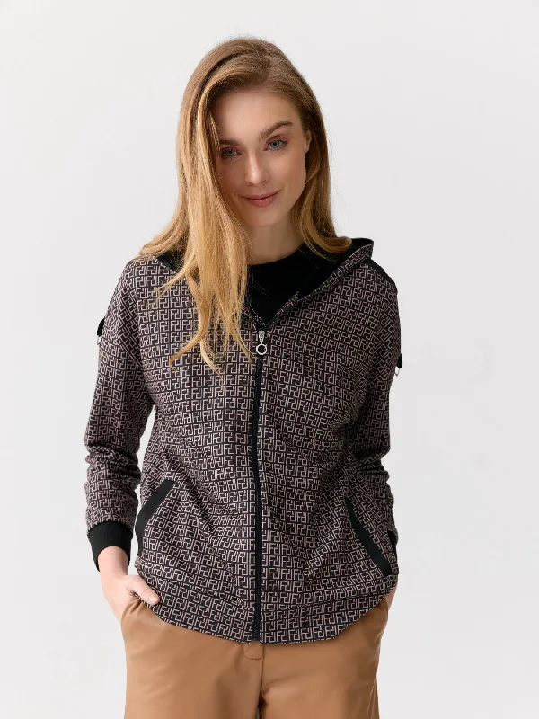 ribbed women cardigan with a classic textureSporty Cardigan