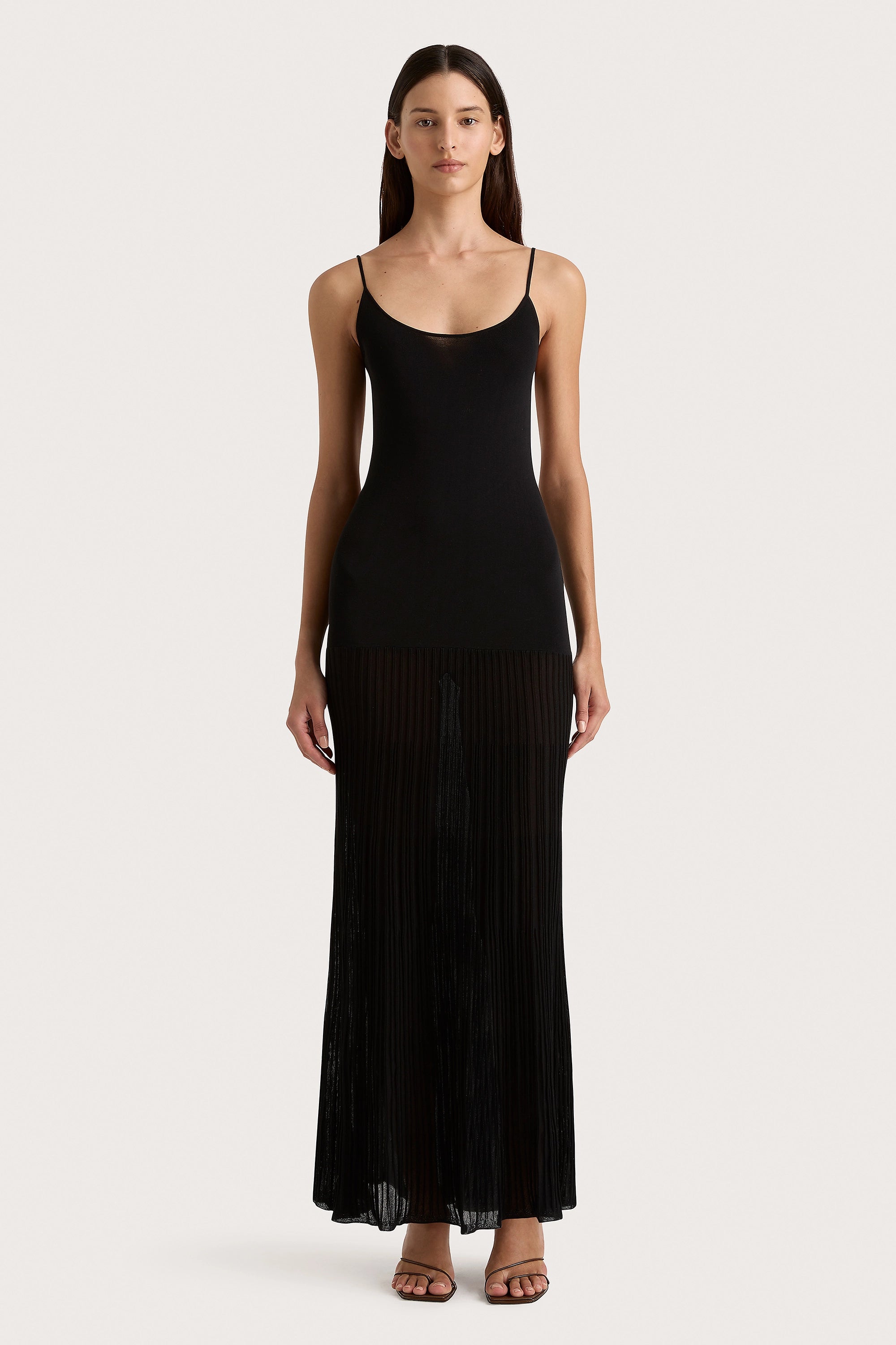 Ruffled Women Dress with Multiple Layers for a Playful and Girly StyleCitara Maxi Dress Black