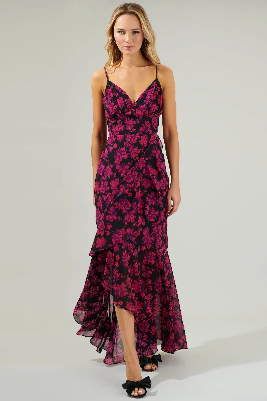 Halter Neck Women Dress to Show Off the Shoulders and NecklineDoris Ruffle Maxi Dress