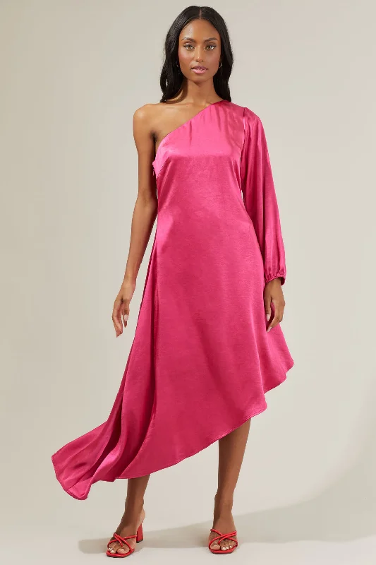 Backless Women Dress for a Sexy and Alluring Look at Evening EventsGina One Shoulder Maxi Dress