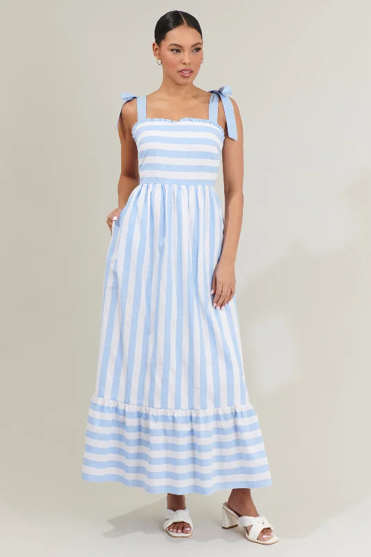 Lace - Embellished Women Dress for an Elegant and Sophisticated AppearanceGracie Sky Striped Maxi Dress