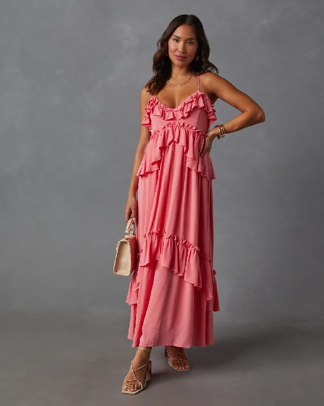 Ball Gown Women Dress with a Full Skirt for a Princess - like LookRosalinda Ruffle Tiered Maxi Dress