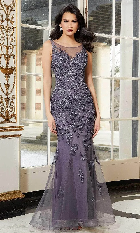 Backless Women Dress for a Sexy and Alluring Look at Evening EventsMori Lee 72633 - Illusion Embroidered Mermaid Dress