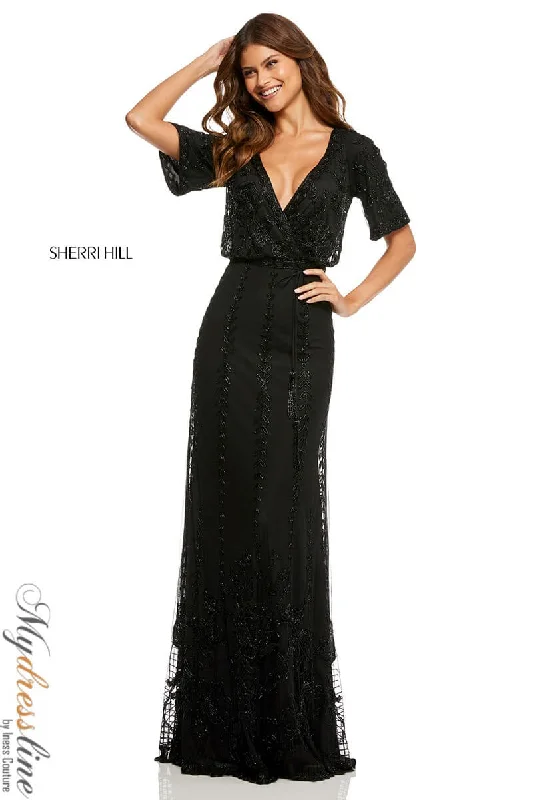 Little Black Women Dress with Sequins for a Glamorous Night OutSherri Hill 52676