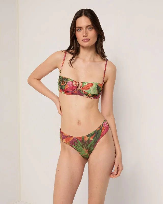 Printed floral women swimwear for a feminine and colorful beach vibeAlessia Bikini Top