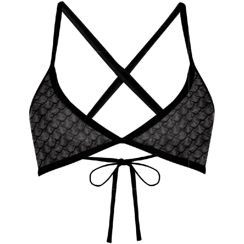 One - piece women swimwear with cut - outs for a stylish and modern appealDragon Tieback Bikini Top