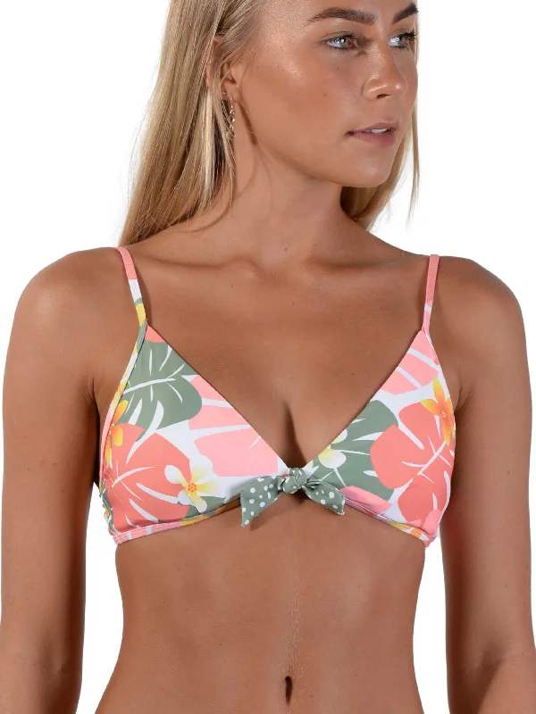 Ruched women swimwear with fabric gathers for a slimming effectJungle Jive Bralette Bikini Top