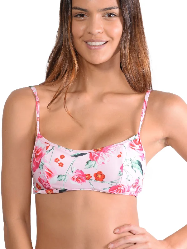 Lace - trimmed women swimwear for an elegant and romantic touchSummer Romance Blush Active Underwire Bikini Top