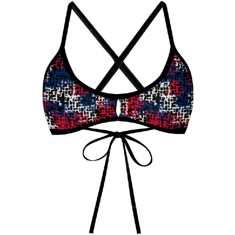 High - waisted women swimwear for a retro and flattering lookVictorious Demi Tieback Bikini Top