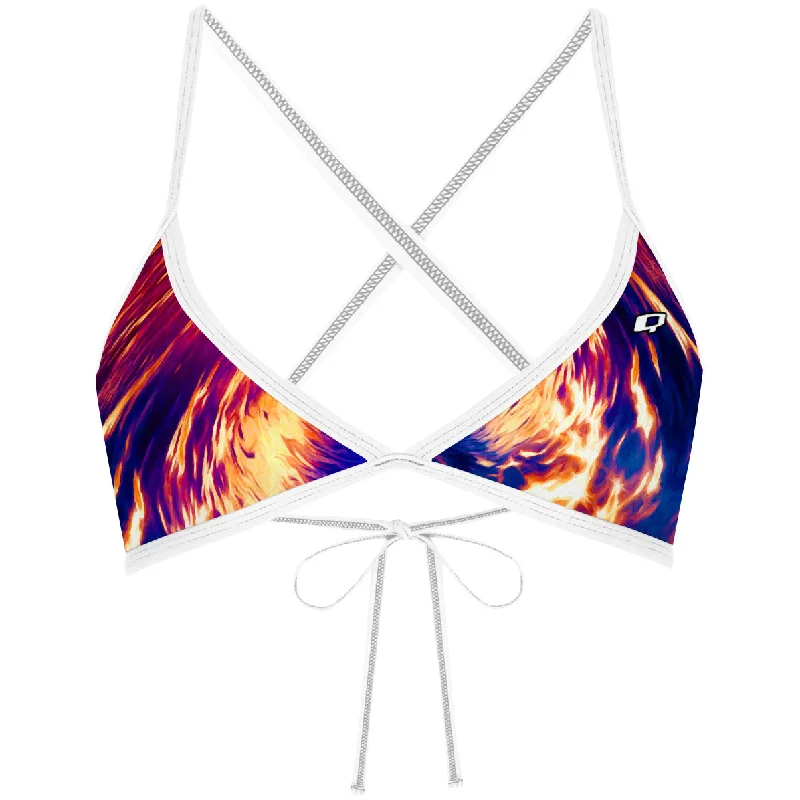 One - piece women swimwear with cut - outs for a stylish and modern appealWave Rider - Tieback Bikini Top